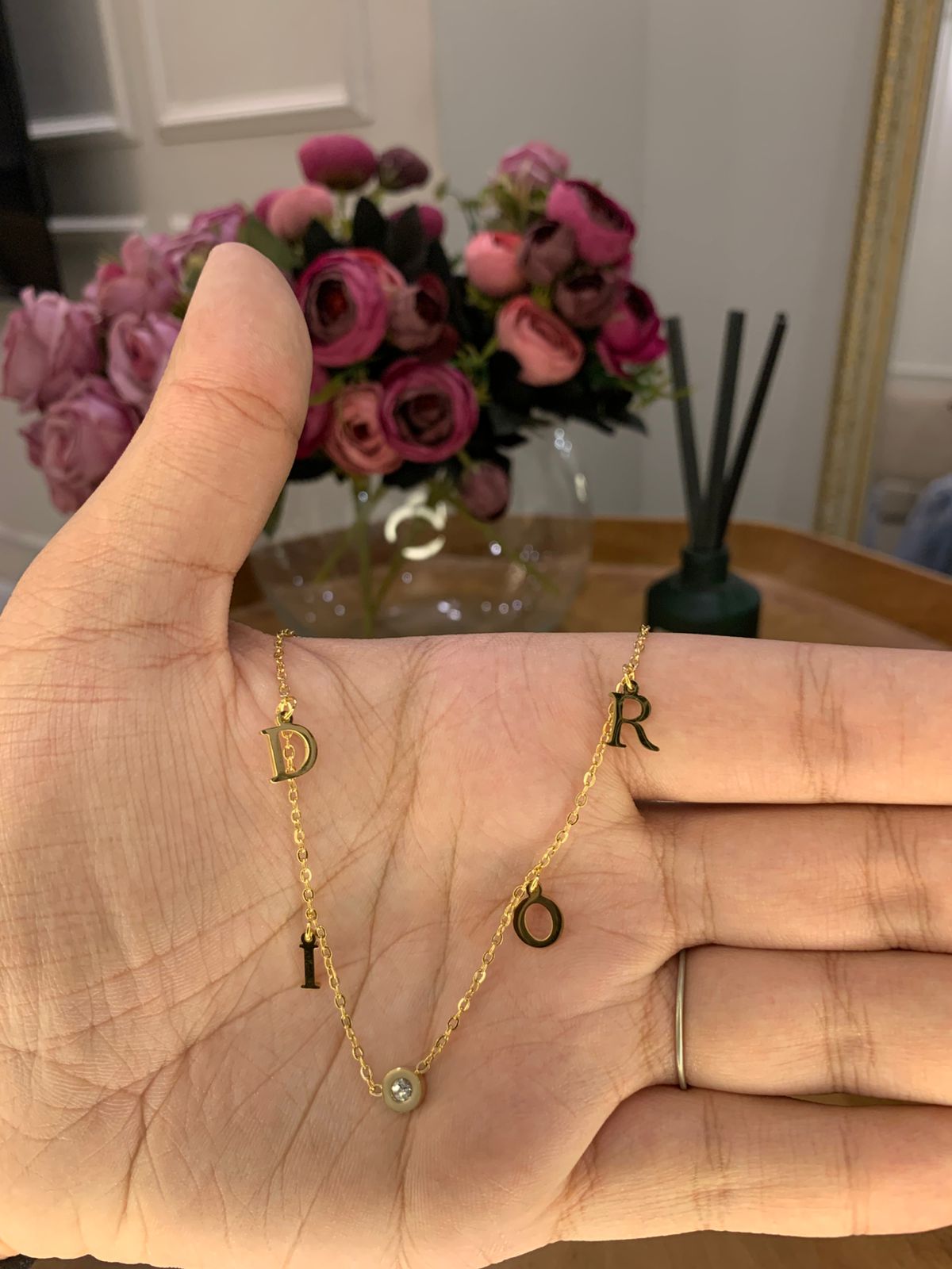 Dior initial necklace✨